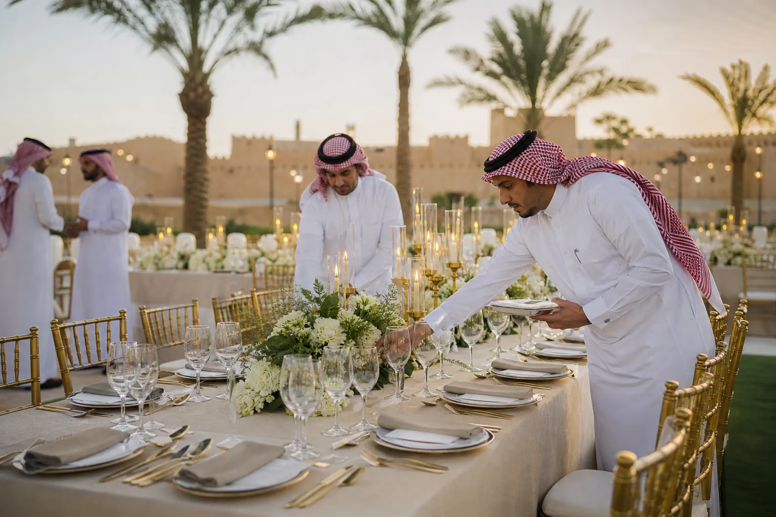 تأجير طاولات وكراسي في الرياض: من اختيار المقاسات إلى ترتيب الضيوف